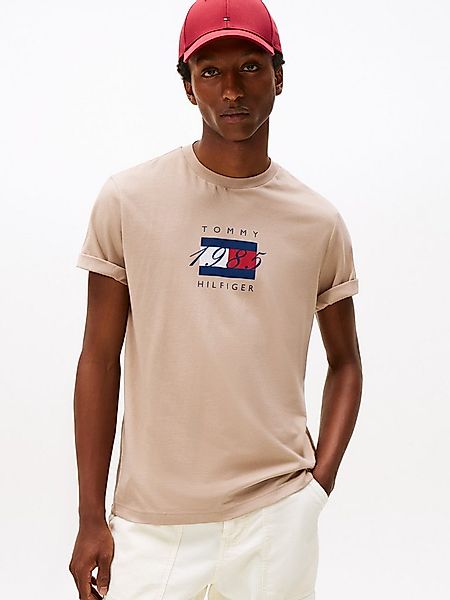 Tommy Hilfiger T-Shirt LINEAR FLAG GRAPHIC Rundhals, regular fit, Jersey günstig online kaufen