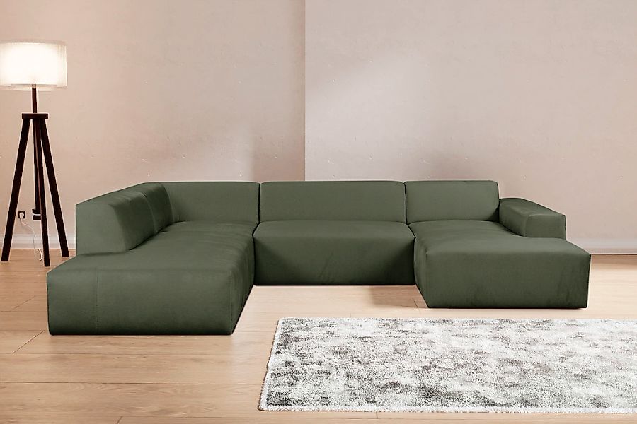 WERK2 Wohnlandschaft "Zeus viel Platz, Breite 330cm, modern und zeitlos, U- günstig online kaufen