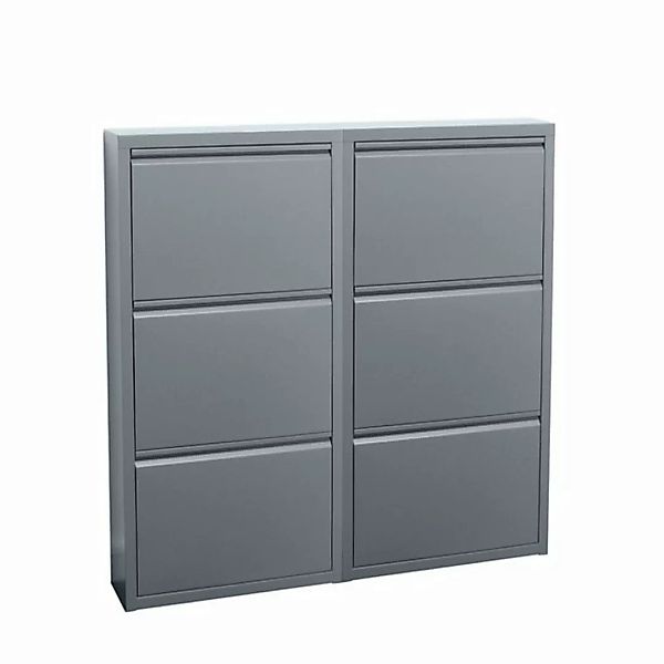ebuy24 Schuhschrank Pisa Schuhschrank mit 6 Klappen/Türen in Metall gr günstig online kaufen