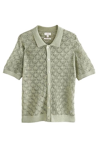 Next Poloshirt Signature Geknöpftes Kurzarm-Poloshirt aus Strick (1-tlg) günstig online kaufen