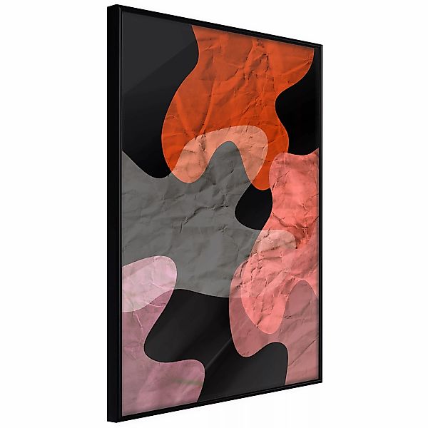 Poster - Colourful Camouflage (orange) günstig online kaufen