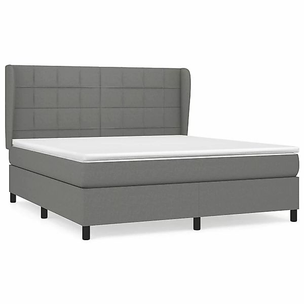 vidaXL Boxspringbett mit Matratze Dunkelgrau 180x200 cm Stoff1400293 günstig online kaufen