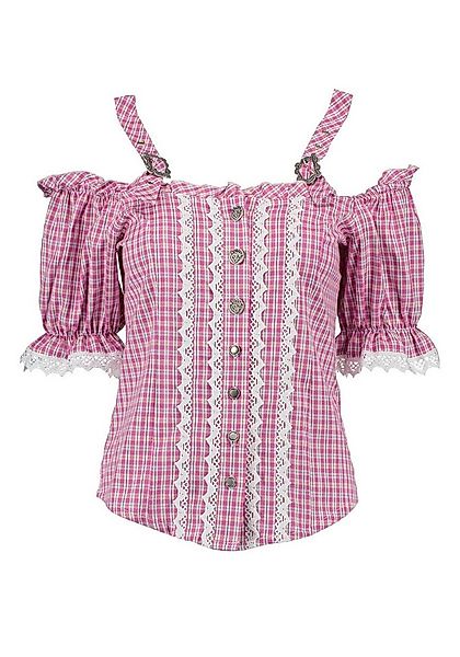 OS Trachten Trachtenbluse Kivori Tailliert, Bluse mit Trägern, Puffärmel, S günstig online kaufen