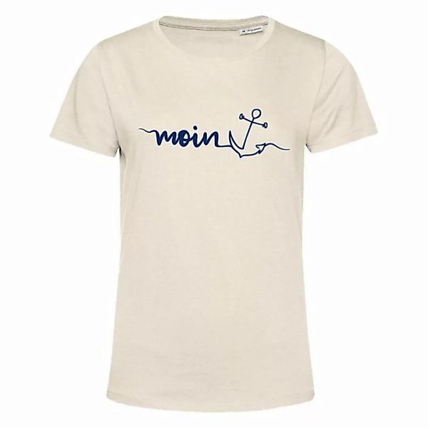 tomBrook T-Shirt Damen Kurzarm-Shirt mit Moin-Anker-Print - Basic-Shirt Bau günstig online kaufen