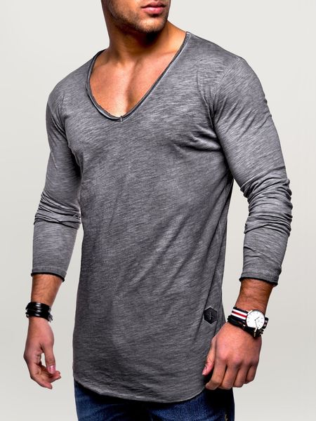 behype Langarmshirt "NUKE L/S" mit V-Ausschnitt günstig online kaufen