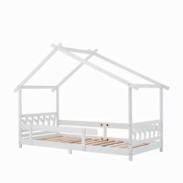 Flieks Hausbett Dream high, Schönes Kinderbett mit Rausfallschutz 200x90cm günstig online kaufen