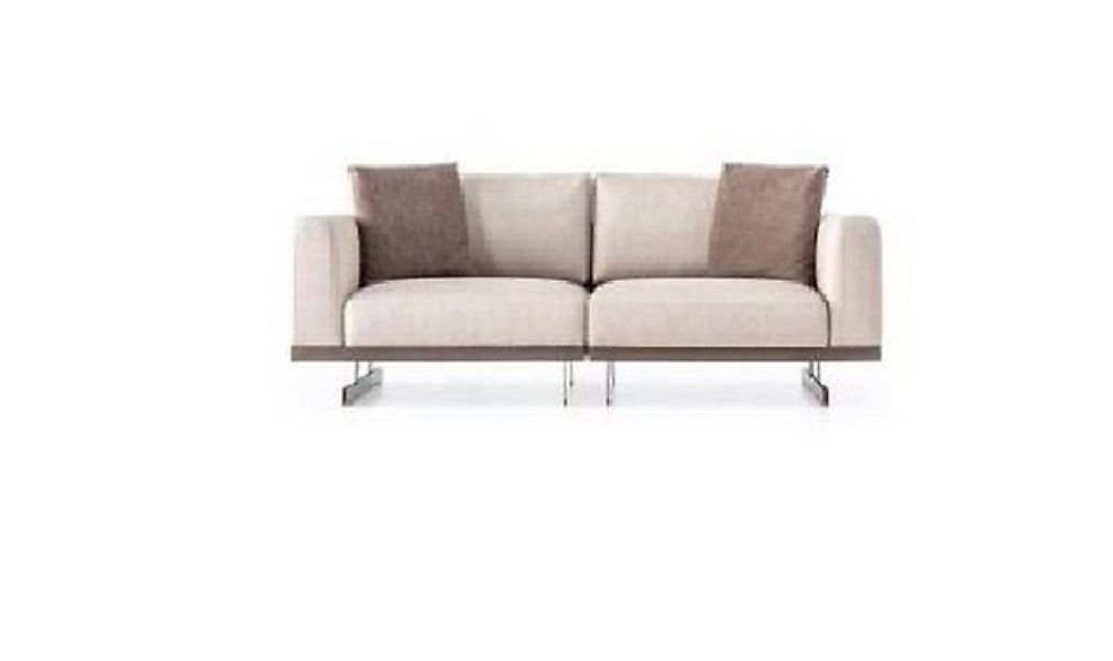 Xlmoebel 2-Sitzer Zwei-Sitzer Luxus Möbel Beigefarbene Couch Moderne Stoffs günstig online kaufen