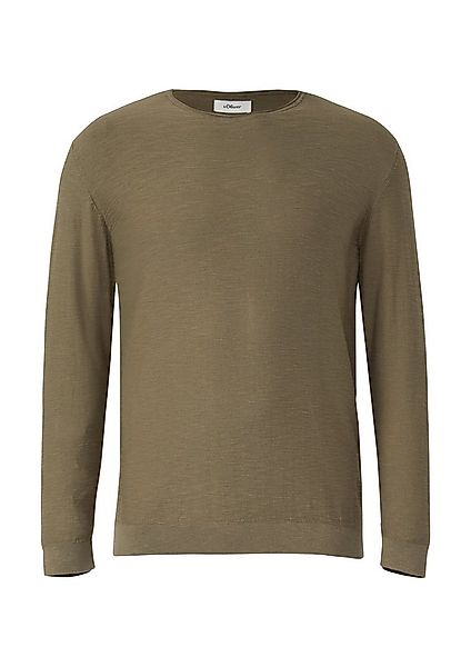 s.Oliver Longpullover Strickpullover Strickpullover mit Flammgarnstruktur u günstig online kaufen