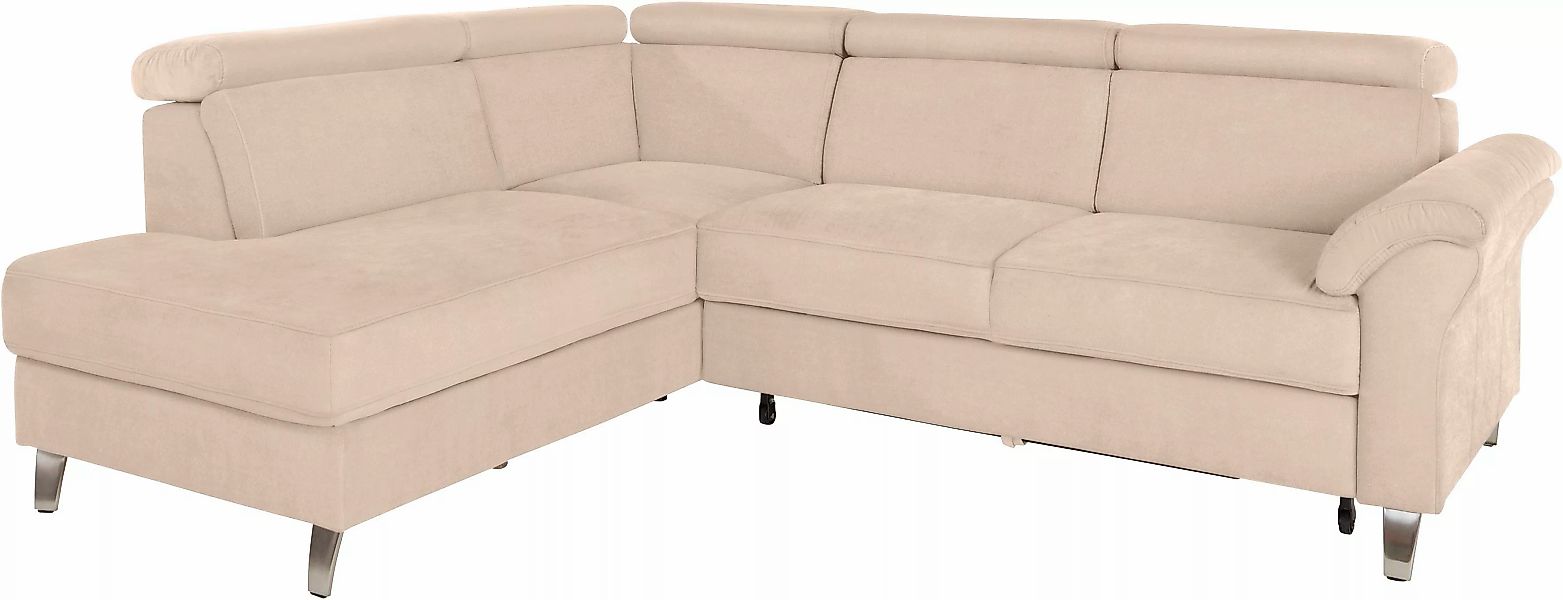 sit&more Ecksofa, inklusive Kopfteilverstellung, wahlweise mit Bettfunktion günstig online kaufen
