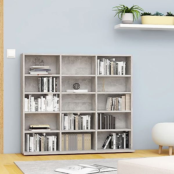 vidaXL Regal CD-Regal Betongrau 102x23x89,5 cm günstig online kaufen