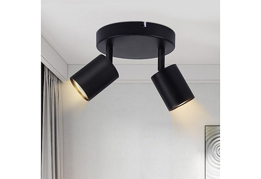 Nettlife Deckenstrahler 2 Flammig Schwarz GU10 Wohnzimmer Modern Deckenlamp günstig online kaufen