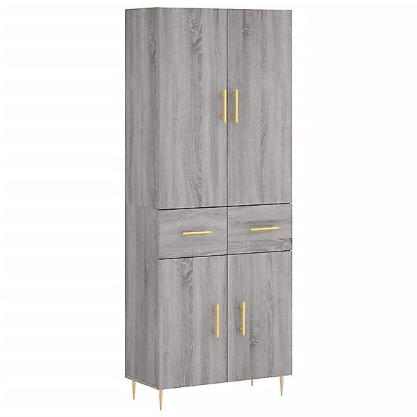 vidaXL Highboard Grau Sonoma 69,5x34x180 cm Holzwerkstoff 3198143 günstig online kaufen