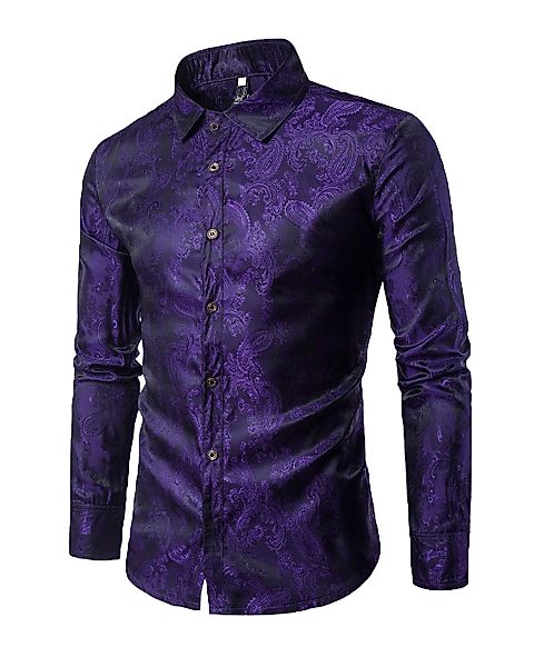 Allthemen Langarmhemd mit floralem Muster dünnes günstig online kaufen