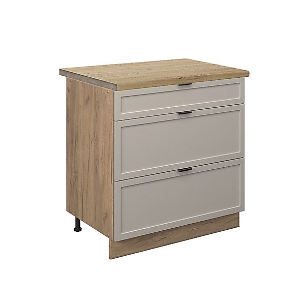 Vicco Unterschrank Fame-Line, GrauBeige/Goldkraft Eiche, 80 günstig online kaufen