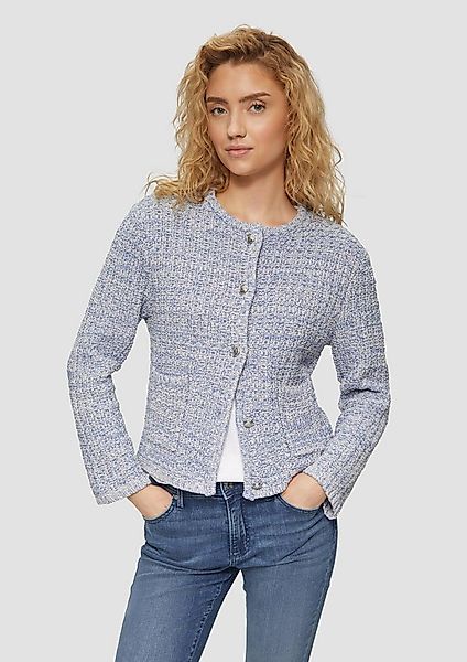 s.Oliver Cardigan Strickjacke Strukturierte Strickjacke in Melange-Optik günstig online kaufen