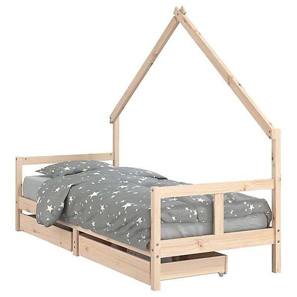 vidaXL Kinderbett mit Schubladen 80x200 cm Massivholz Kiefer 834549 günstig online kaufen