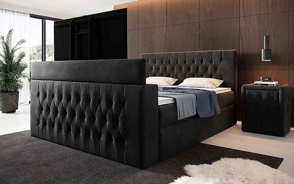 Luxusbetten24 Boxspringbett Velano, mit TV Lift und Stauraum günstig online kaufen