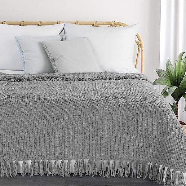 Wohndecke BOHO weiß creme beige rosa blau grau, Eurofirany, Gewebte Wohndec günstig online kaufen