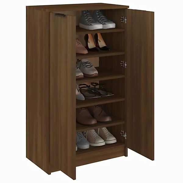 vidaXL Schuhschrank Schuhschrank Braun Eichen-Optik 59x35x100 cm Spanplatte günstig online kaufen