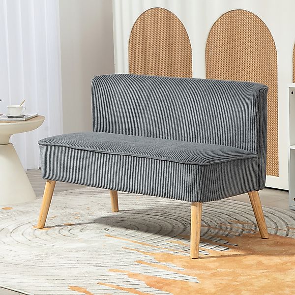 HOMCOM kleines Küchensofa, Speisesofa Küchensofa, Holzbeine, Doppelsofa für günstig online kaufen