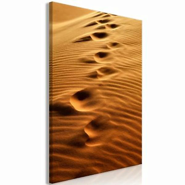 artgeist Wandbild Traces on the Sand (1 Part) Vertical braun/schwarz Gr. 40 günstig online kaufen