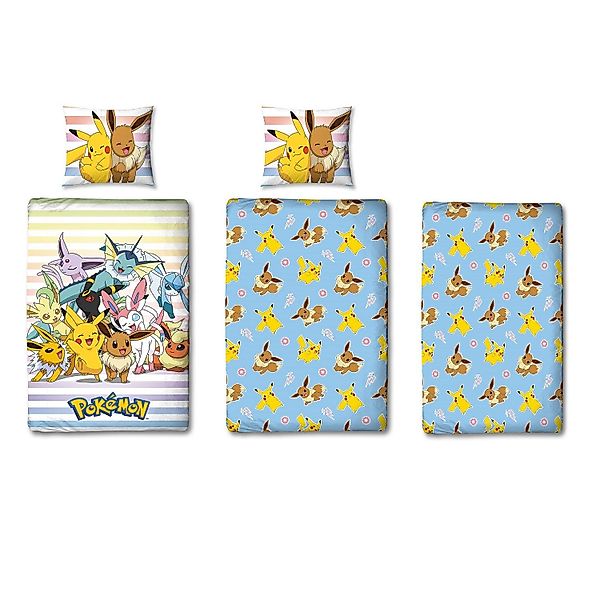 Familando Kinderbettwäsche Set Pokemon "Group" 135x200 günstig online kaufen