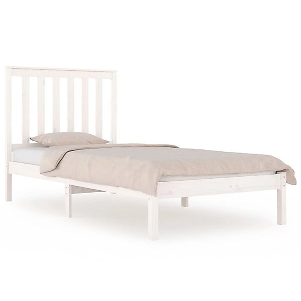 vidaXL Massivholzbett Weiß Kiefer 75x190 cm 2FT6 Small Single1117999 günstig online kaufen