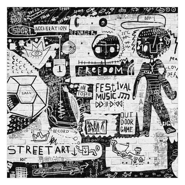 Bilderdepot24 Mustertapete Graffiti Optik Abstrakt Graffiti günstig online kaufen