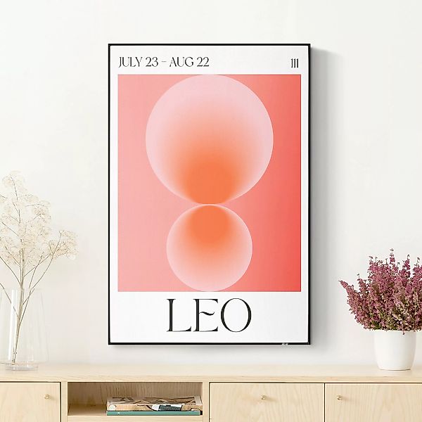 Akustik-Wechselbild Löwe - Neon Poster günstig online kaufen