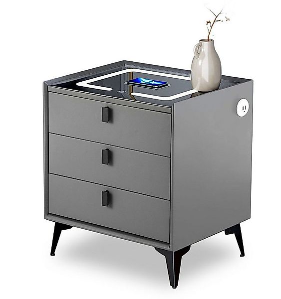 oyajia Nachttisch Nachttisch mit LED-Beleuchtung, mit 15W Kabelloses Laden, günstig online kaufen