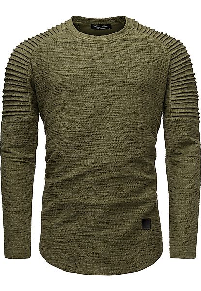 Amaci&Sons Sweatshirt Gresham Sweatshirt Herren Basic Kontrast Sweatjacke P günstig online kaufen