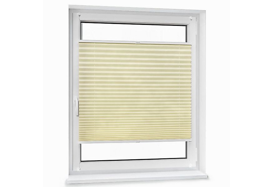 jalousiescout Plissee Pure Plissee Basic, 60 x 110 cm, creme, halbtranspare günstig online kaufen