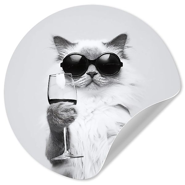 MuchoWow Wandsticker Katze - Sonnenbrille - günstig online kaufen