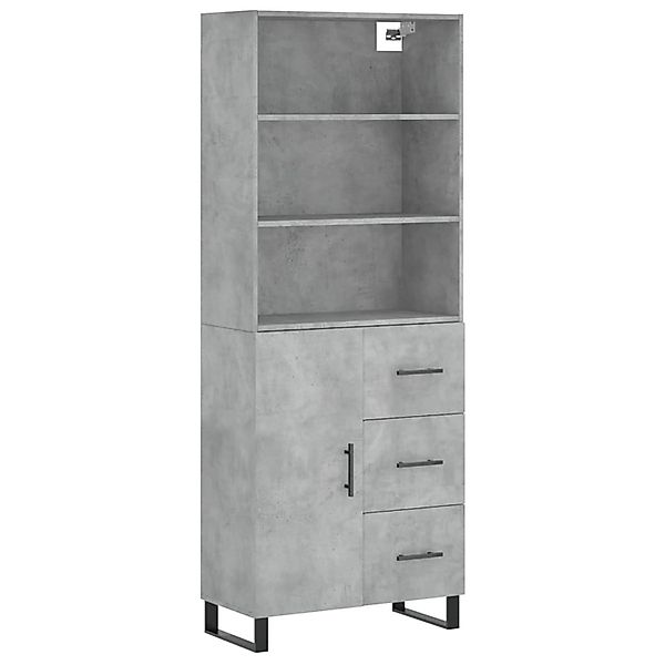 vidaXL Highboard Betongrau 69,5x34x180 cm Holzwerkstoff 3189473 günstig online kaufen