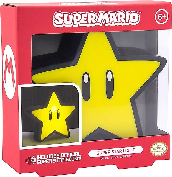 Paladone Dekolicht Super Mario Super Star Leuchte mit Sound, LED fest integ günstig online kaufen