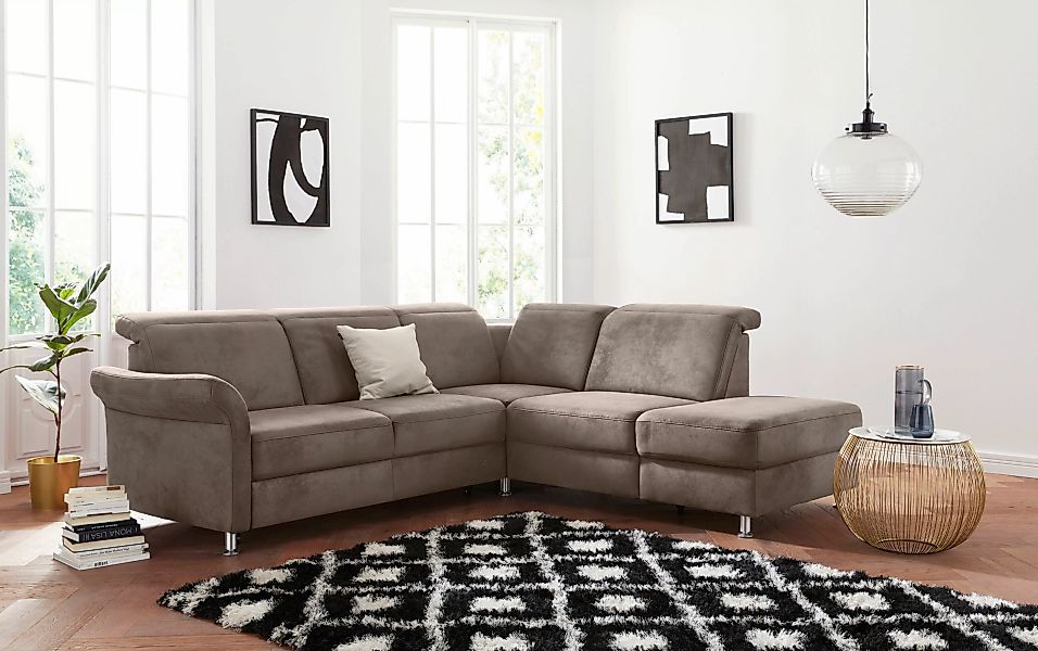sit&more Ecksofa "Darwin L-Form", inklusive Federkern, wahlweise mit Kopfte günstig online kaufen