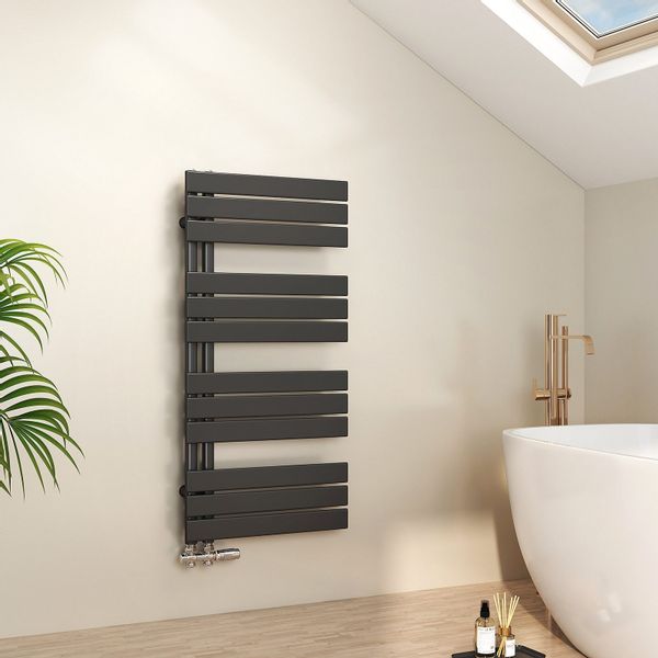 Emke Badheizkörper 160x60cm 958W Schwarz Handtuchwärmer für Badezimmer Hand günstig online kaufen