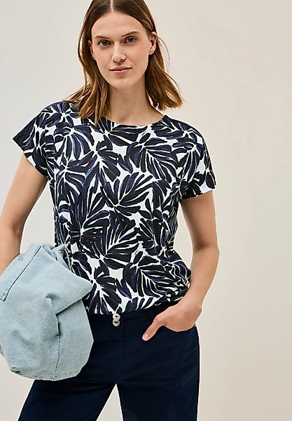 Cecil Print-Shirt, mit Details in Ausbrenner-Optik günstig online kaufen