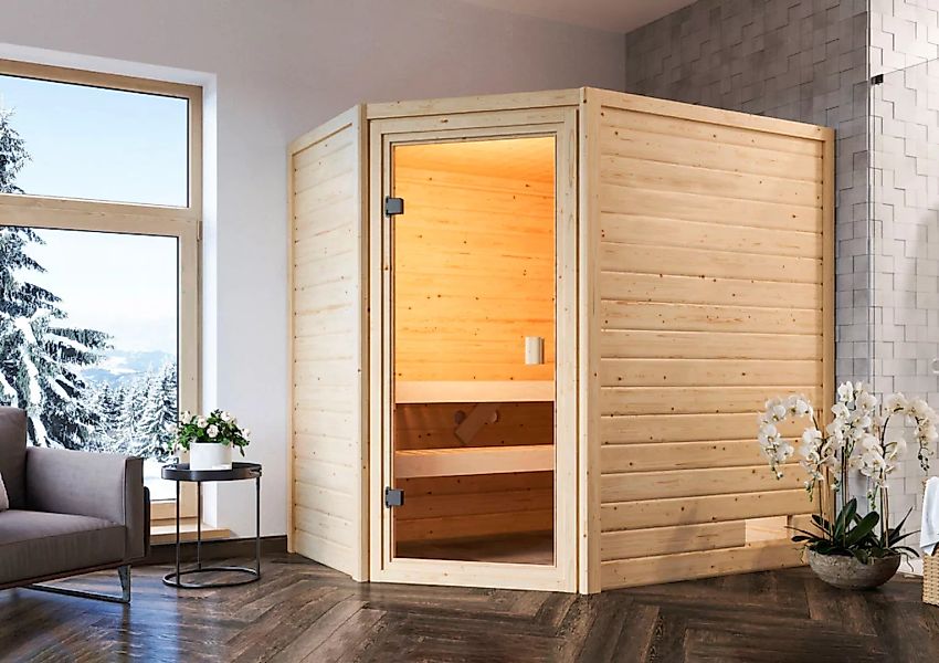 welltime Sauna »Juli«, 3,6-kW-Plug & Play Ofen mit int. Steuerung günstig online kaufen