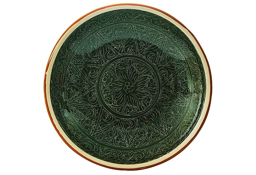 4BIG.fun Dekoteller Usbekischer Rischtan Lagan Ø37 cm Oriental Ljagan (Kera günstig online kaufen