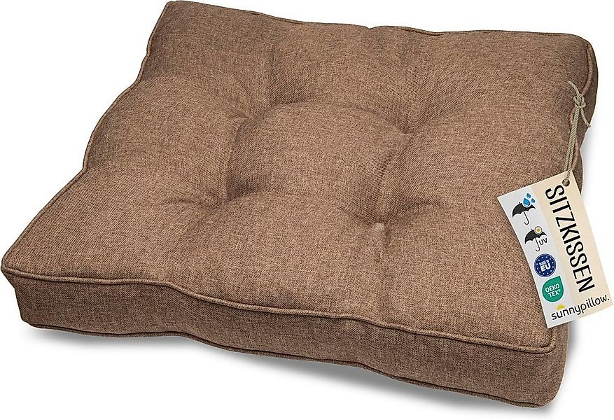 sunnypillow Stuhlkissen Gartenkissen für Gartenmöbel Rattanmöbel, Outdoor / günstig online kaufen