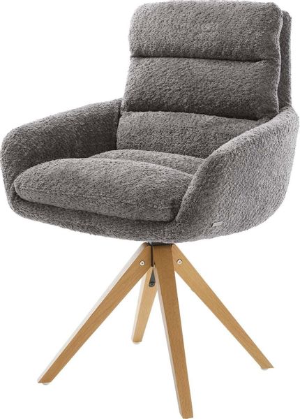 DELIFE Polsterstuhl Abelia-Flex, mit Armlehnen Holzgestell günstig online kaufen