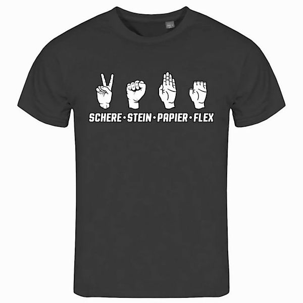 deinshirt Print-Shirt Herren T-Shirt Schere Stein Papier FLEX Funshirt mit günstig online kaufen