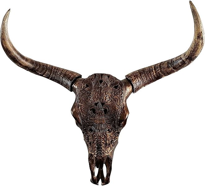 MichaelNoll Wanddekoobjekt Stierkopf Bullenschädel Polyresin Riesig - Wandd günstig online kaufen