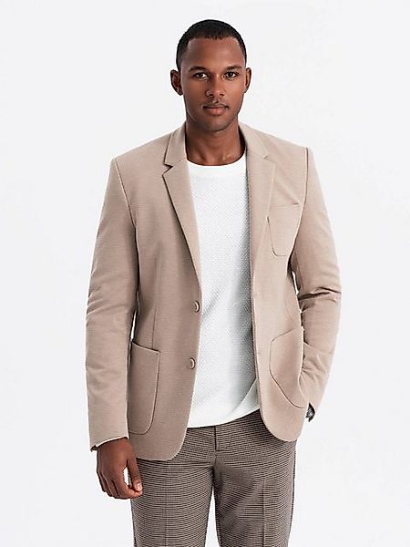 OMBRE Jerseysakko Eleganter strukturierter Herren-Strickblazer in Passform günstig online kaufen