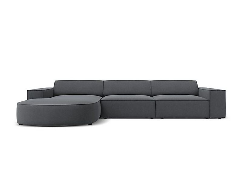 Micadoni Ecksofa Jodie, 4-Sitzer Sofa runde Recamiere günstig online kaufen