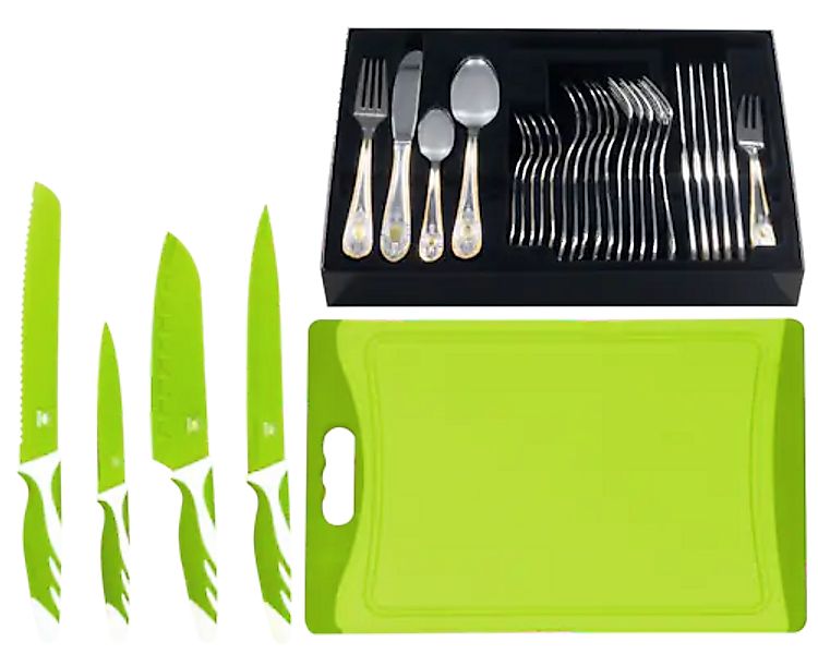 KING Besteck-Set »»BAS GOLD«« mit Dekor in Gold-Optik, inkl. Etui, 4 Küchen günstig online kaufen