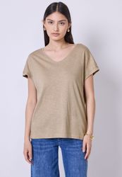 STREET ONE STUDIO V-Shirt im soften Baumwoll-Mix günstig online kaufen