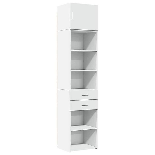 vidaXL Schrankmodule Lagerschrank Schlank Weiß 50x42,5x225 cm Holzwerkstoff günstig online kaufen