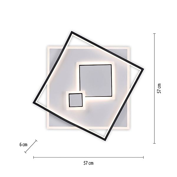LED-Deckenleuchte Mailak 57x57cm günstig online kaufen